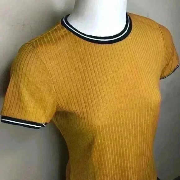 Forever 21 Mustard Ribbed Tee - Picture 2 of 3